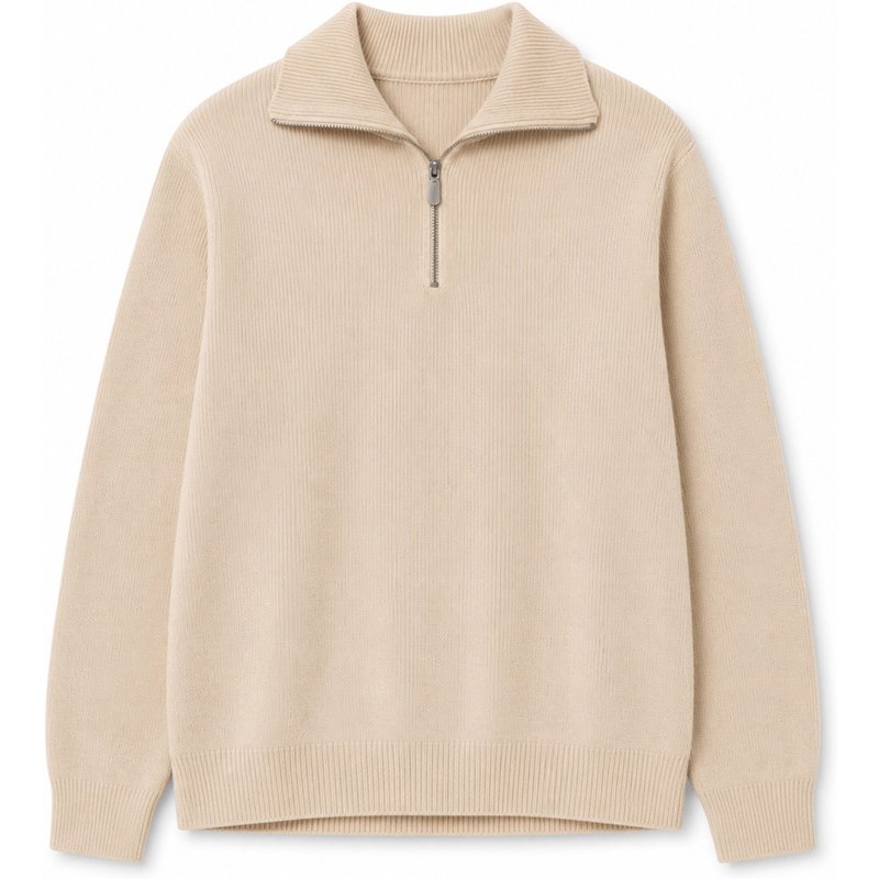 Mazine Herren Jacquard Knit Troyer Pullover