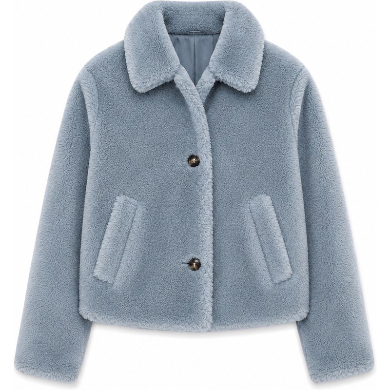 Mazine Damen Faux-Fur Button Jacke