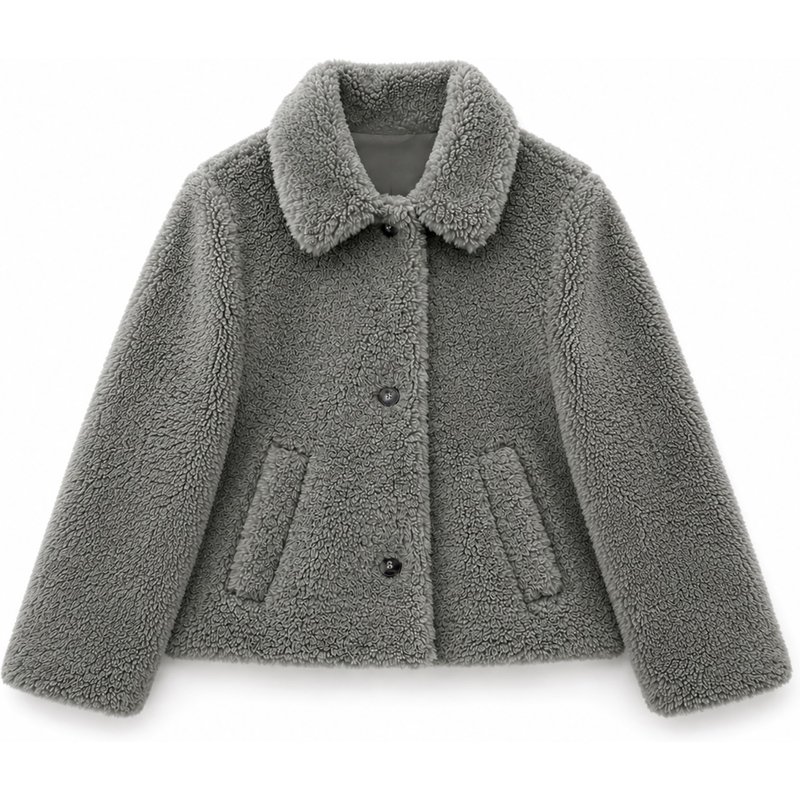 Mazine Damen Faux-Fur Button Jacke