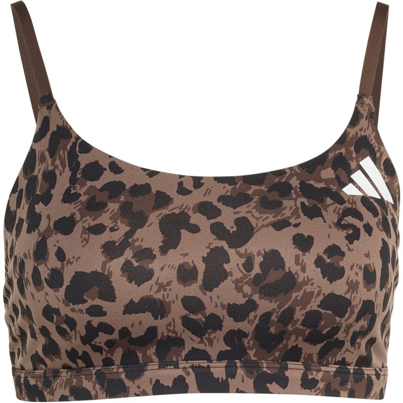 adidas Damen Optime AOP Leopard Light Support Sport BH