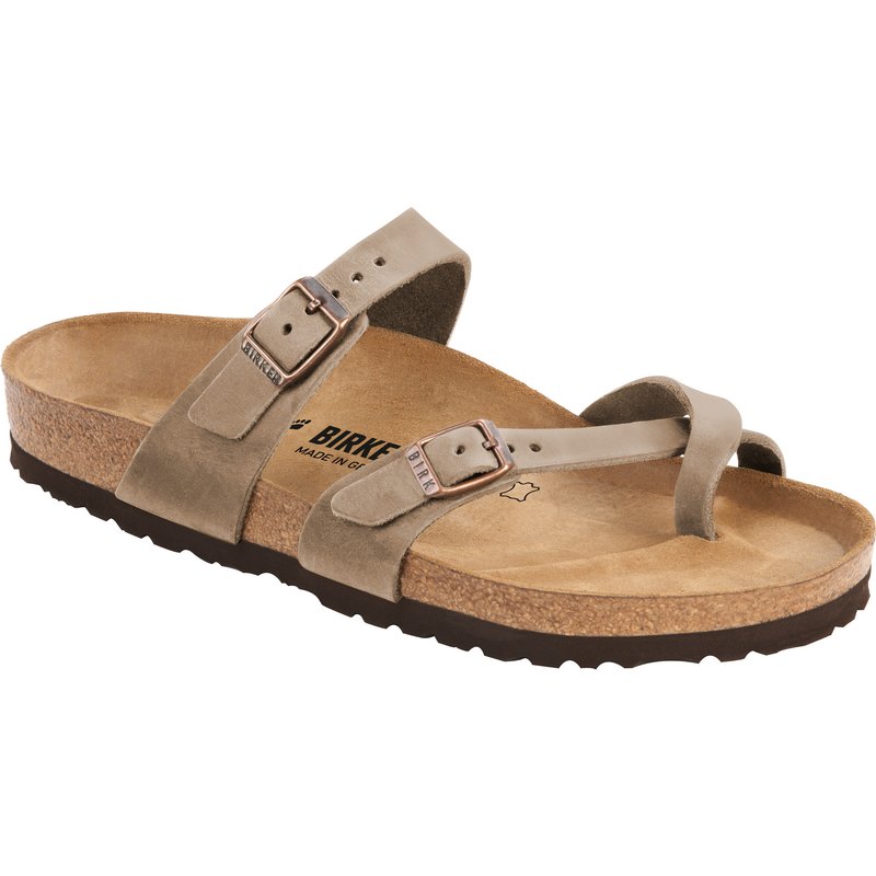Birkenstock Damen Mayari Natural Leather Oiled Sandale