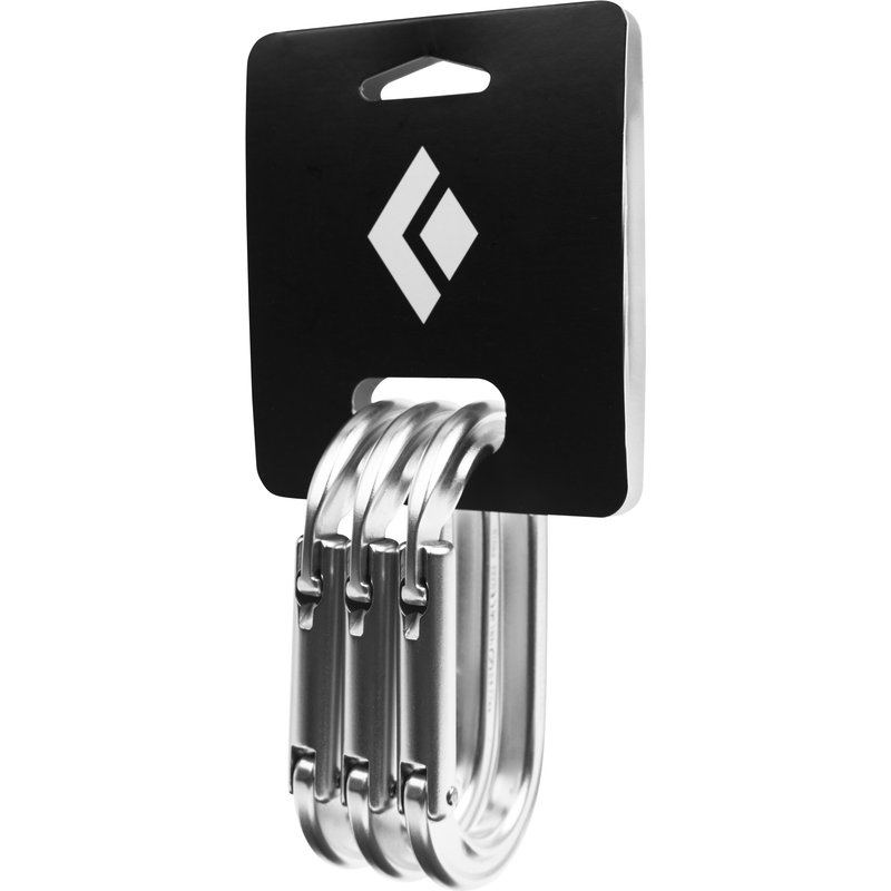 Black Diamond Oval Keylock Karabiner 3er Pack