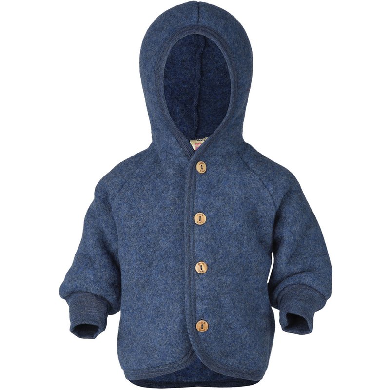 Engel Kinder Wollfleece Hoodie Jacke