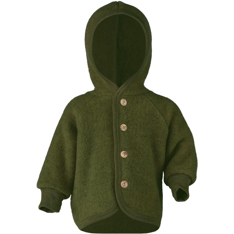 Engel Kinder Wollfleece Hoodie Jacke