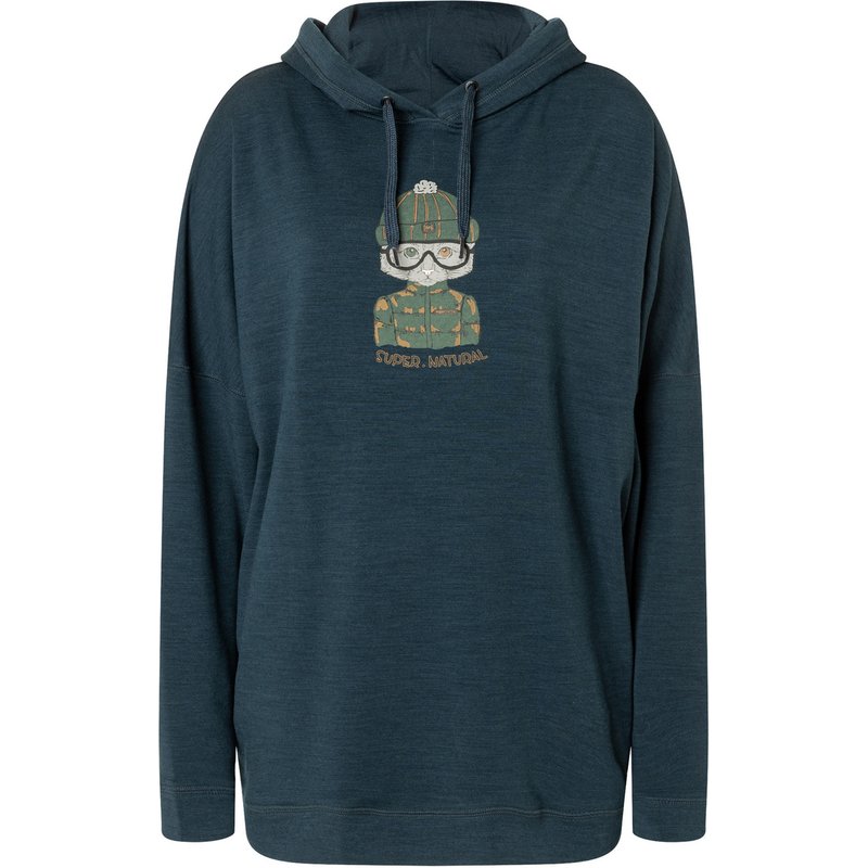 Super.Natural Damen Snow Cat Hoodie