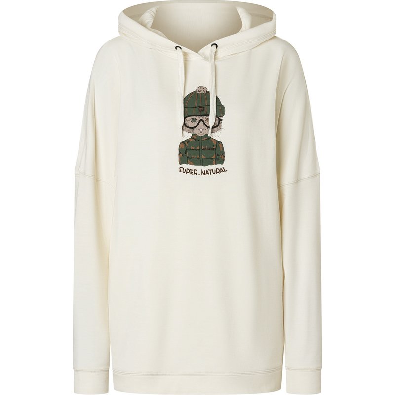 Super.Natural Damen Snow Cat Hoodie