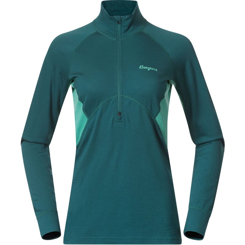 Bergans Damen Inner:Pure Merino Half Zip Longsleeve