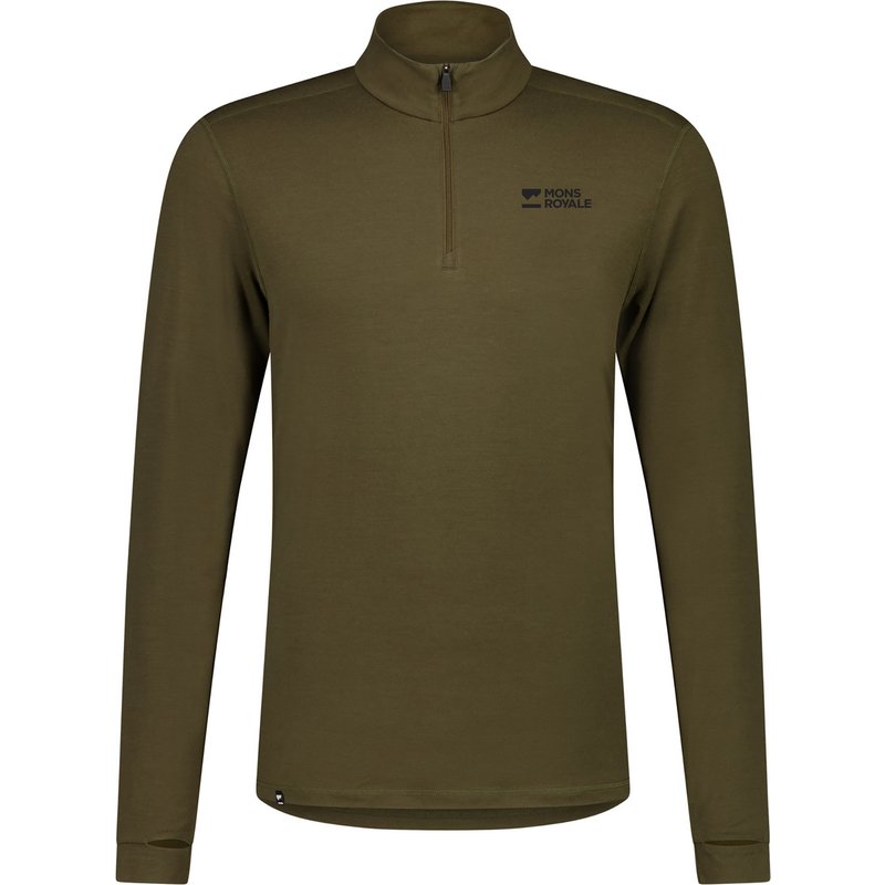 Mons Royale Herren Cascade Merino 1/4 Zip Longsleeve