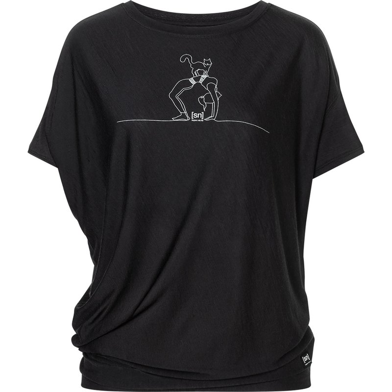 Super.Natural Damen Cat Yoga Loose T-Shirt