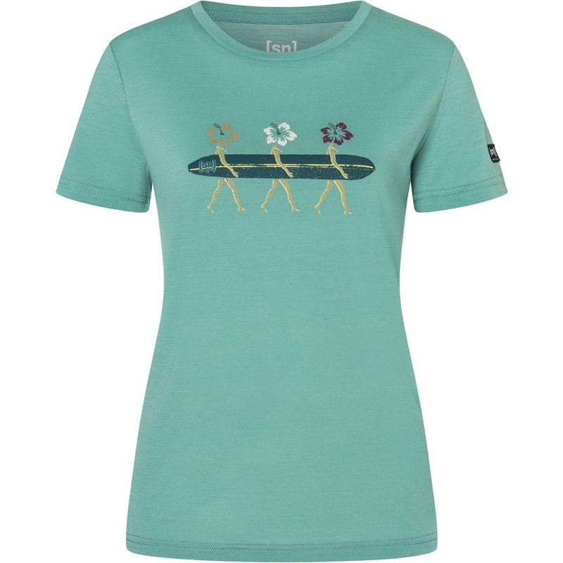 Super.Natural Damen Surfing Flowers T-Shirt