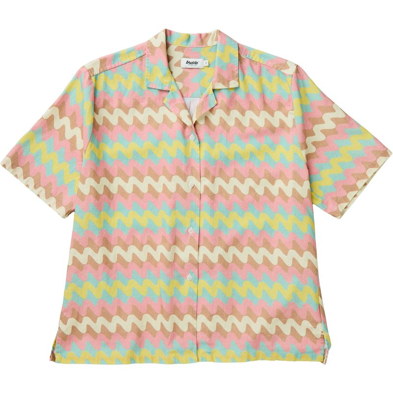 Brava Fabrics Damen Pastel Wavy Stripes Aloha Bluse