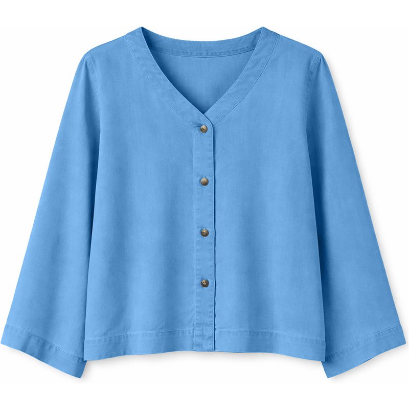 Mazine Damen V-Neck Tencel Bluse