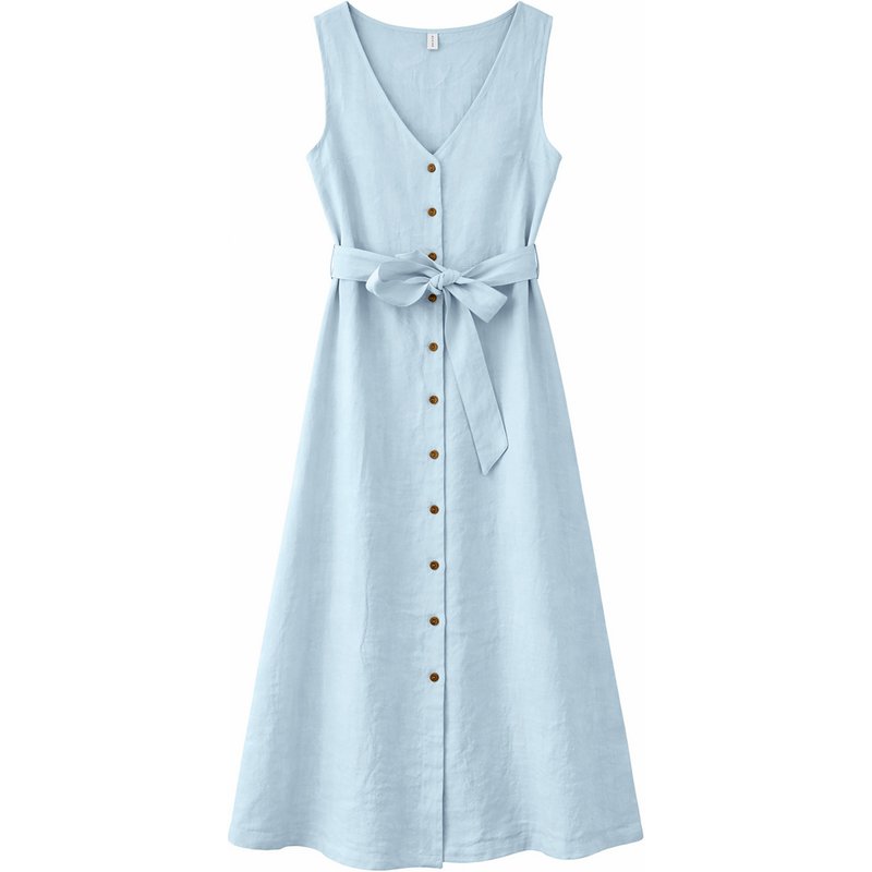 Mazine Damen Sleeveless Linen Maxi Kleid