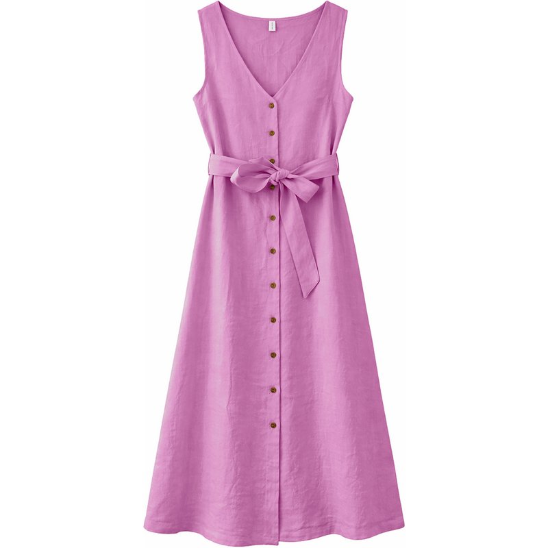 Mazine Damen Sleeveless Linen Maxi Kleid
