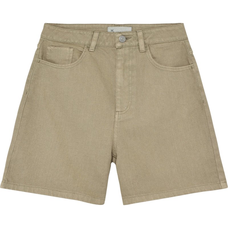 KnowledgeCotton Apparel Damen Gale Straight Mid-Rise Twill Shorts