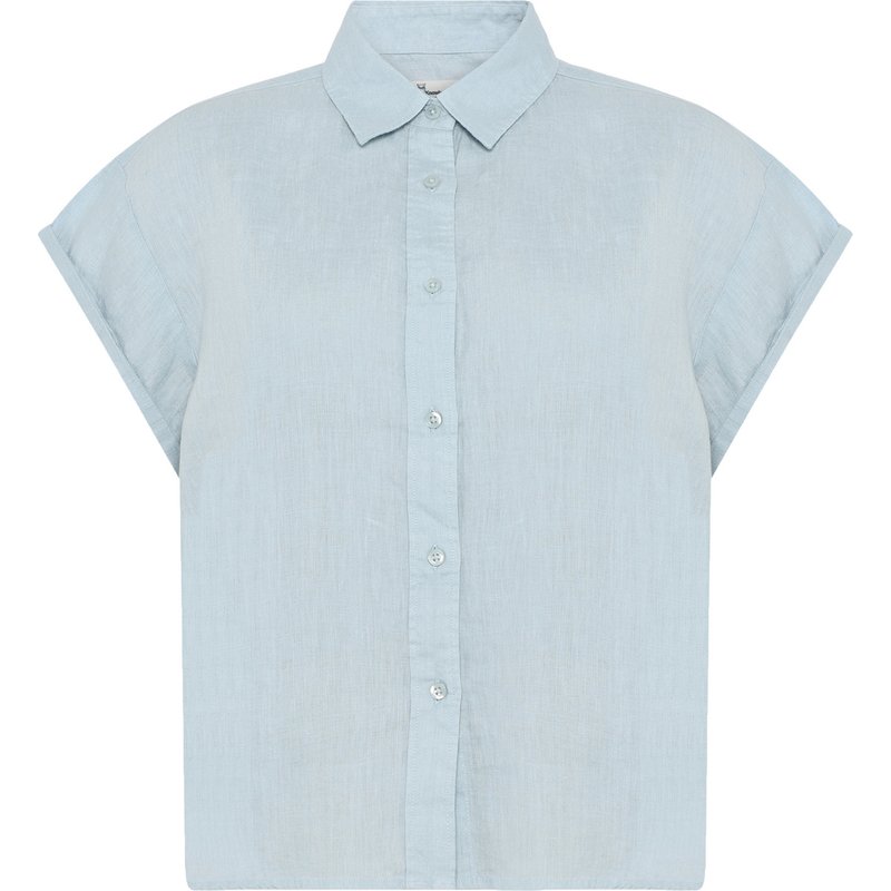 KnowledgeCotton Apparel Damen Aster Fold Up Linen Bluse