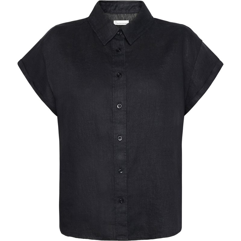 KnowledgeCotton Apparel Damen Aster Fold Up Linen Bluse
