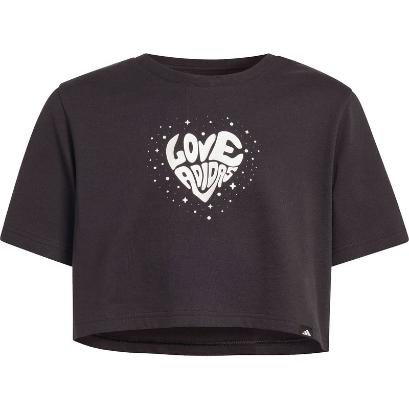 adidas Kinder Glam Cropped Graphic T-Shirt