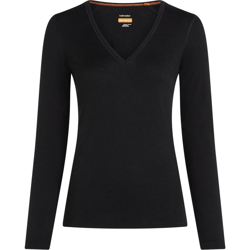 Icebreaker Damen Merino 200 Oasis V Neck Longsleeve