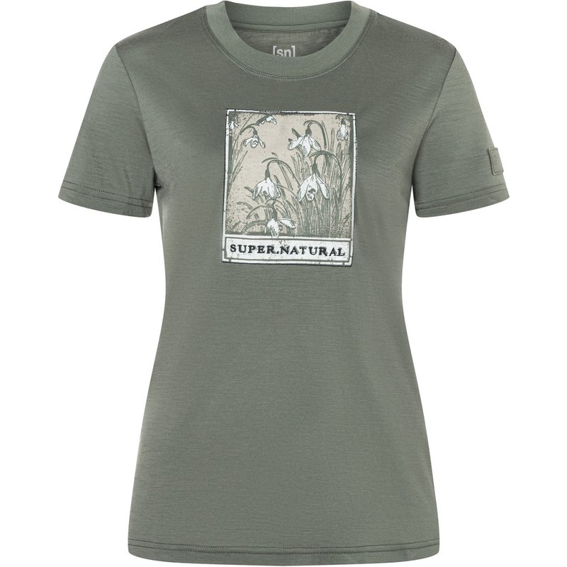 Super.Natural Damen Snow Drops Bio J T-Shirt