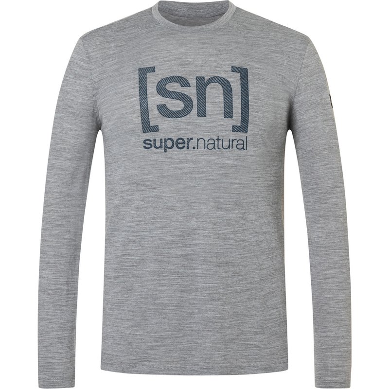 Super.Natural Herren Denim Logo Longsleeve