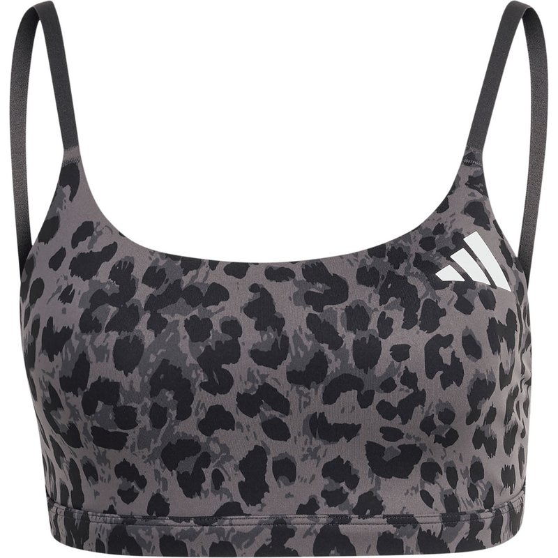 adidas Damen Optime Essentials Leopard Light Support Sport BH