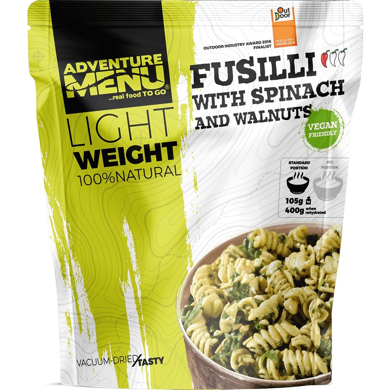 Adventure Menu Fusilli mit Spinat und Walnüssen