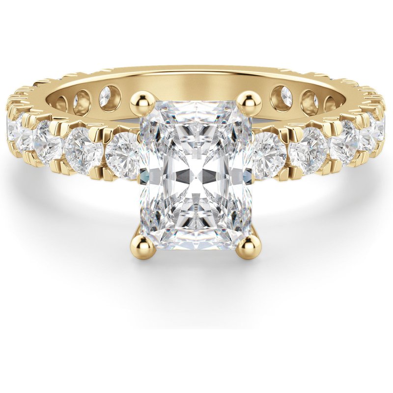 Anillo de Compromiso Corte Radiante 1.25 ct Gwyneth Diamante de Laboratorio Oro Amarillo 585 (14K)