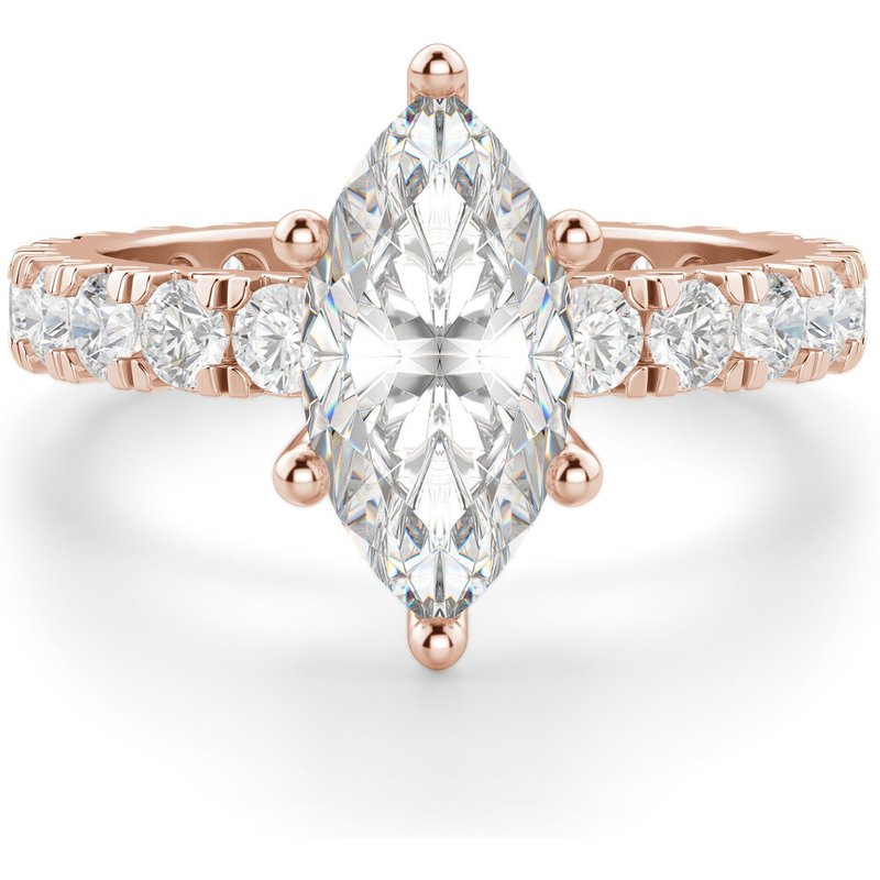 Anillo de Compromiso Corte Marquesa 2.00 ct Gwyneth Diamante de Laboratorio Oro Rosa 585 (14K)