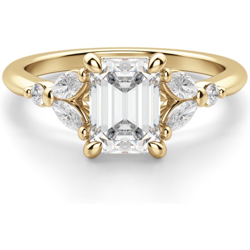 Anillo de Compromiso Corte Esmeralda 1.75 ct Haven Diamante de Laboratorio Oro Amarillo 585 (14K)