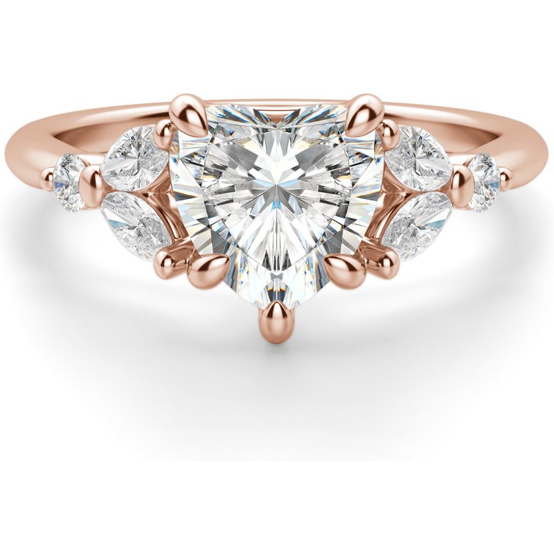Anillo de Compromiso Corte Corazón 3.00 ct Haven Diamante de Laboratorio Oro Rosa 585 (14K)