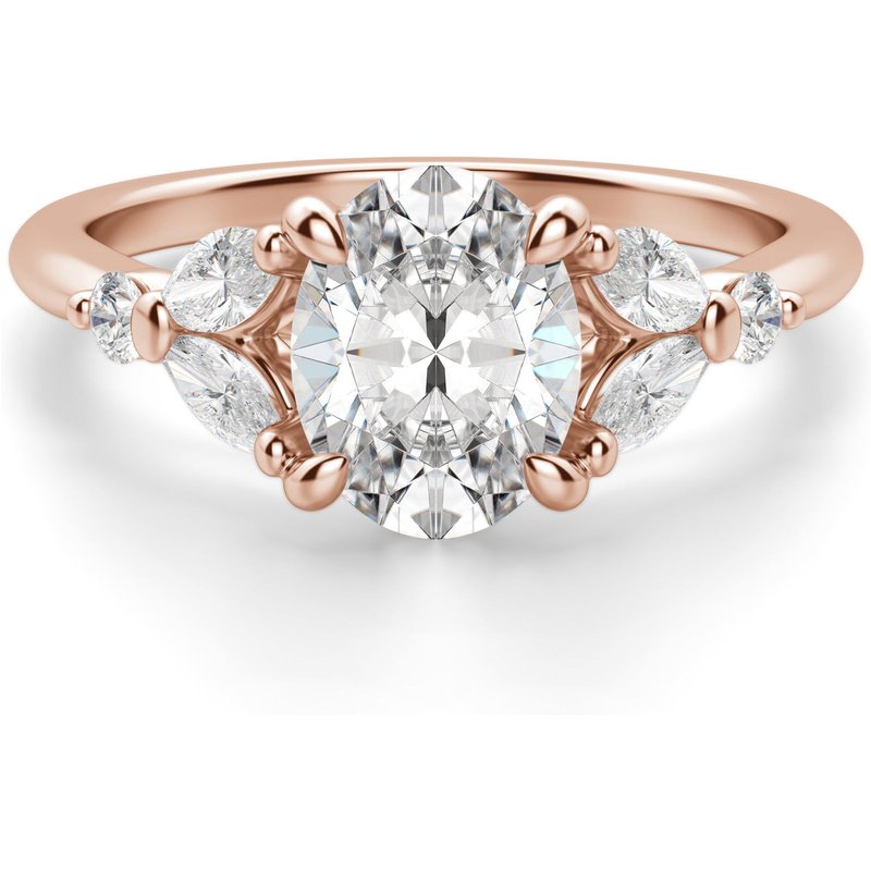 Anillo de Compromiso Corte Ovalado 2.00 ct Haven Diamante de Laboratorio Oro Rosa 585 (14K)