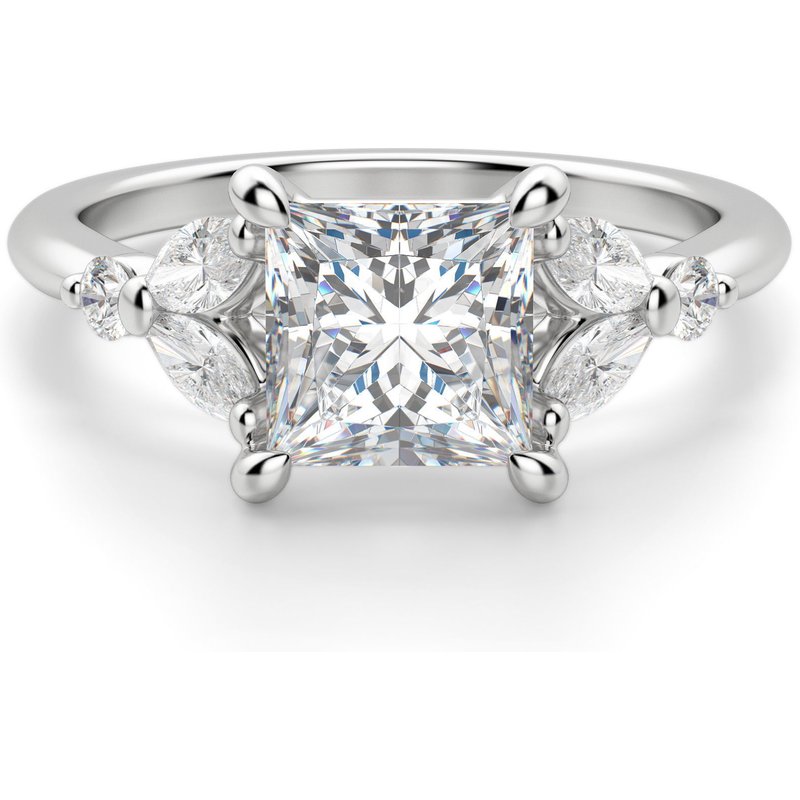 Anillo de Compromiso Corte Princesa 1.75 ct Haven Diamante de Laboratorio Oro Blanco 585 (14K)