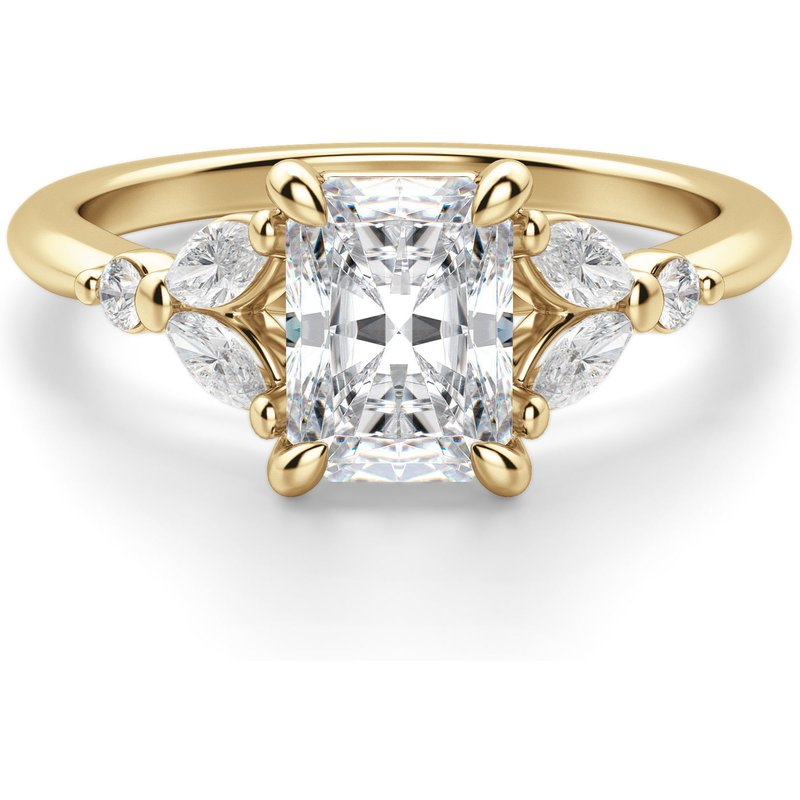 Anillo de Compromiso Corte Radiante 2.50 ct Haven Diamante de Laboratorio Oro Amarillo 585 (14K)