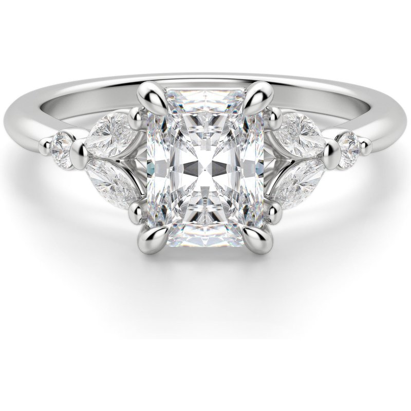 Anillo de Compromiso Corte Radiante 2.00 ct Haven Diamante de Laboratorio Oro Blanco 585 (14K)