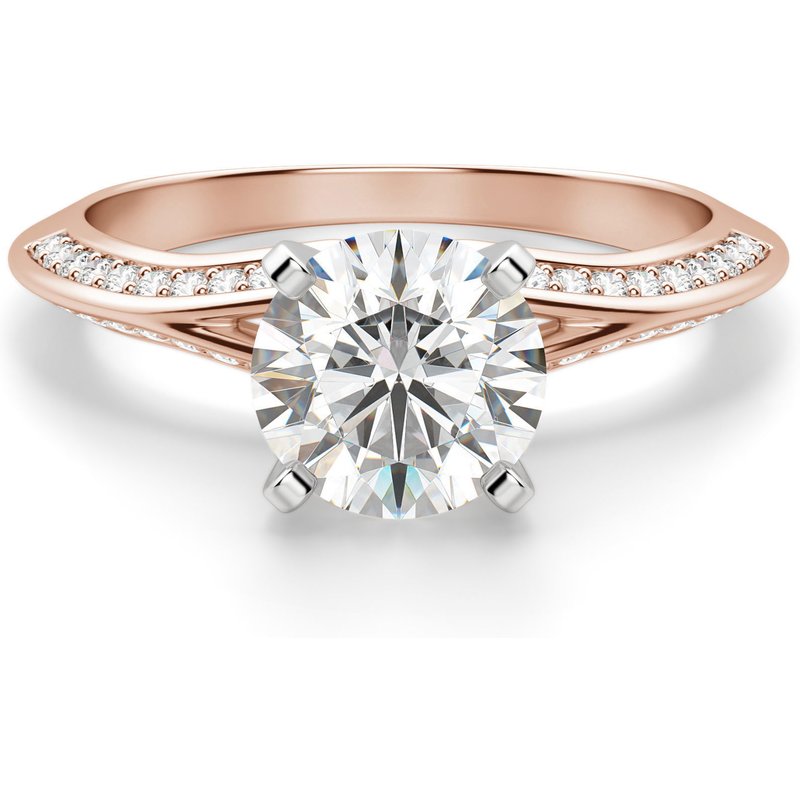 Irene Okrągły 0.75 ct Pierścionek Zaręczynowy Diament Laboratoryjny 585 Różowe Złoto (14K)