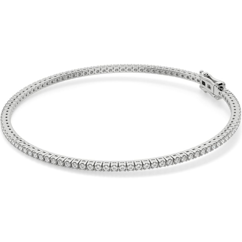 4 Prong Okrągła Diamentowa Tenisowa Bransoletka 1.00 krt z białego złota pr. 14K (585).