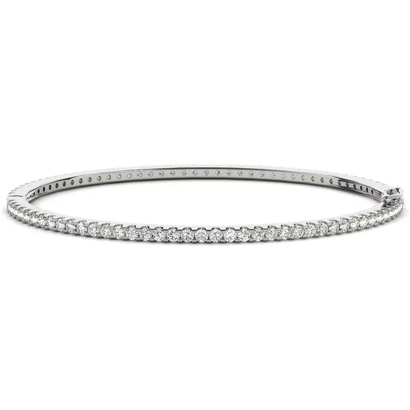Bransoletka Eternity Bangle z Białego Złota z Zawiasem Diament Laboratoryjny 585 Białe Złoto (14K)