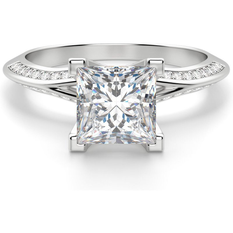 Irene Księżniczka 1.75 ct Pierścionek Zaręczynowy Diament Laboratoryjny 585 Białe Złoto (14K)