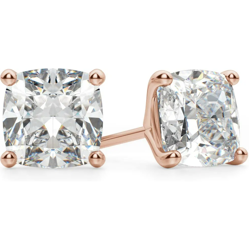 Poduszkowe Kolczyki Sztyfty 4.00 Karata Tension Back Martini Set Diament Laboratoryjny 585 Różowe Złoto (14K)