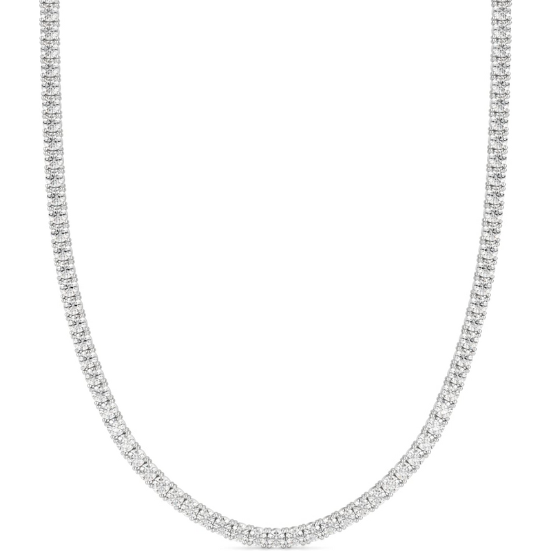 Naszyjnik Tenisowy Choker Laboratoryjny Diament 11.55 krt 585 Białe Złoto (14K)