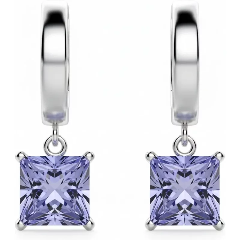 Kolczyki Wiszące z Tanzanitem Księżniczka 2.00 ct 585 Białe Złoto