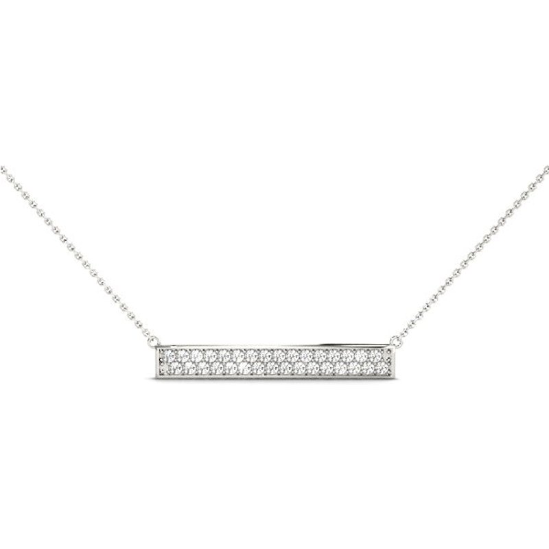 Naszyjnik Diamond Bar w Białym Złocie Diament Laboratoryjny 585 Białe Złoto (14K)