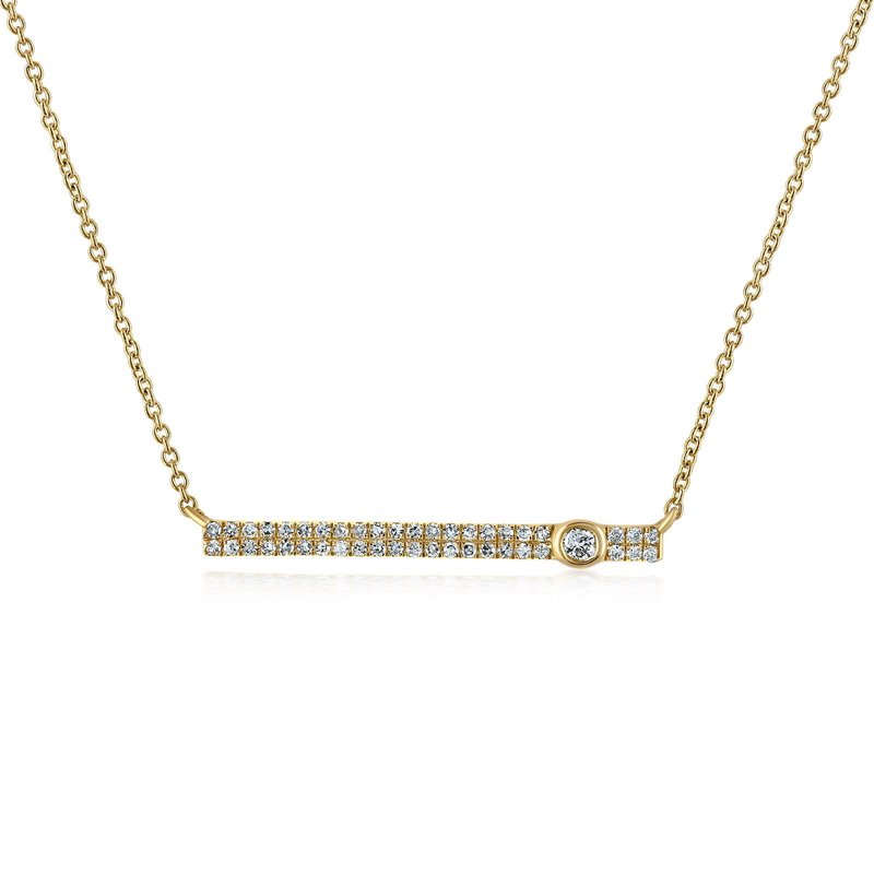 Naszyjnik Diamond Bar Diament Naturalny 585 Żółte Złoto (14K)