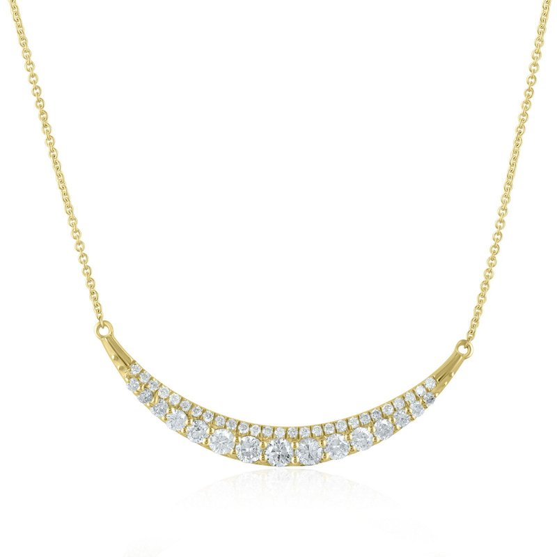 Modny Naszyjnik z Naturalnymi Diamentami Diament Naturalny 585 Żółte Złoto (14K)
