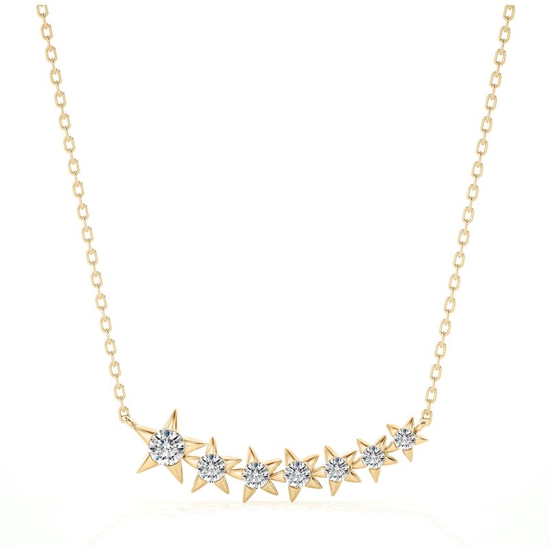 Diamentowy Naszyjnik Twinkling Star Diament Laboratoryjny 585 Złoto Żółte (14K)