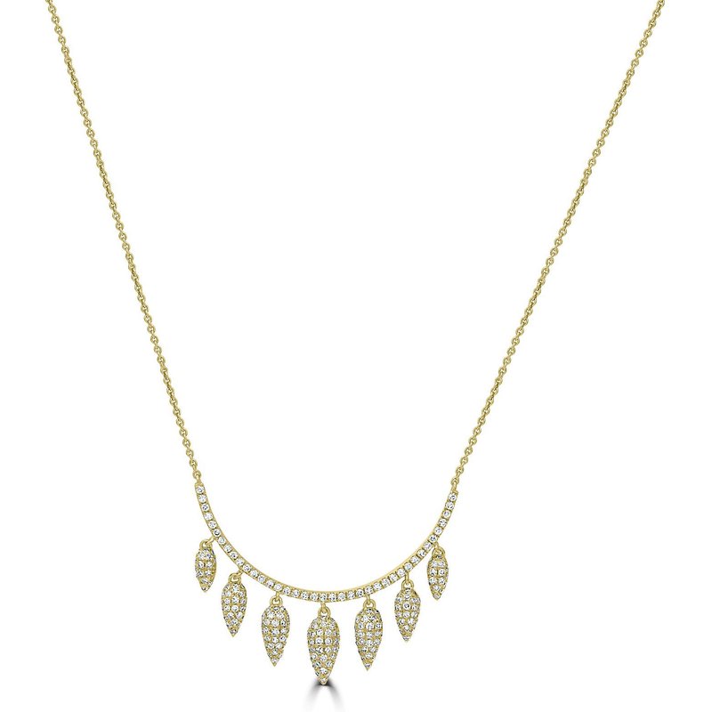 Naszyjnik z Wisiorkiem Teardrop Diament Naturalny 585 Złoto Żółte (14K)