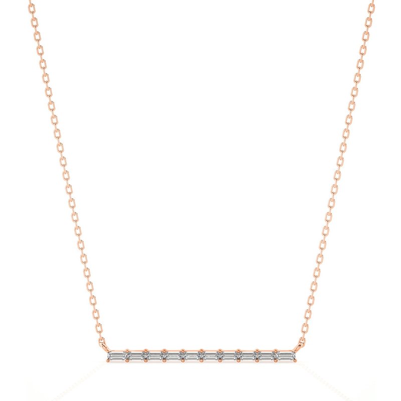 Naszyjnik Diamond Bar Diament Laboratoryjny 585 Różowe Złoto (14K)