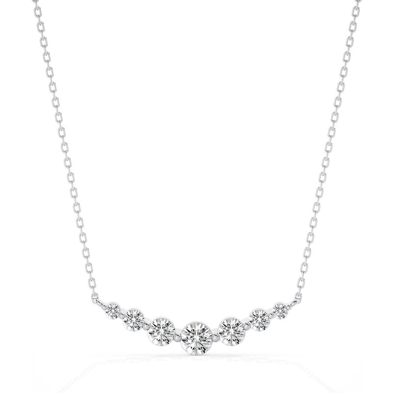 Naszyjnik Arc Diament Laboratoryjny 585 Białe Złoto (14K)