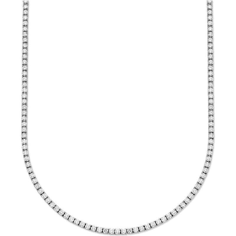 Naszyjnik Tenisowy z Diamentami 10.00 krt Diament Laboratoryjny 585 Białe Złoto (14K)